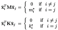Mass orthogonal and stiffness orthogonal equations