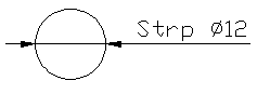 Conventional sign of stirrups diameter