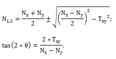 Principal axial force N1 calculation