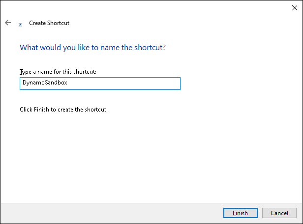 Name of the shortcut