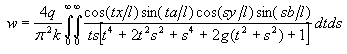 Equation w in case of a rectangular plate