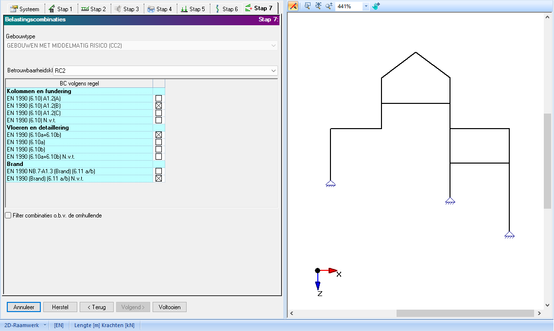 Loads Generator Step 7: Loads Combinations