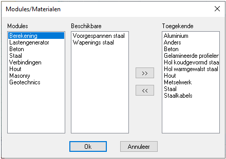 Modules/Materialen