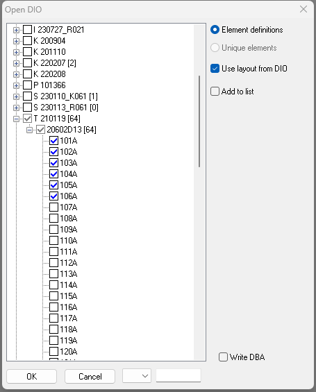 IC-Elms Read DIO elements