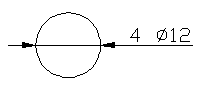 Conventional sign of reinforcement diameter
