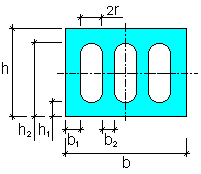 Hollow core plate cross section