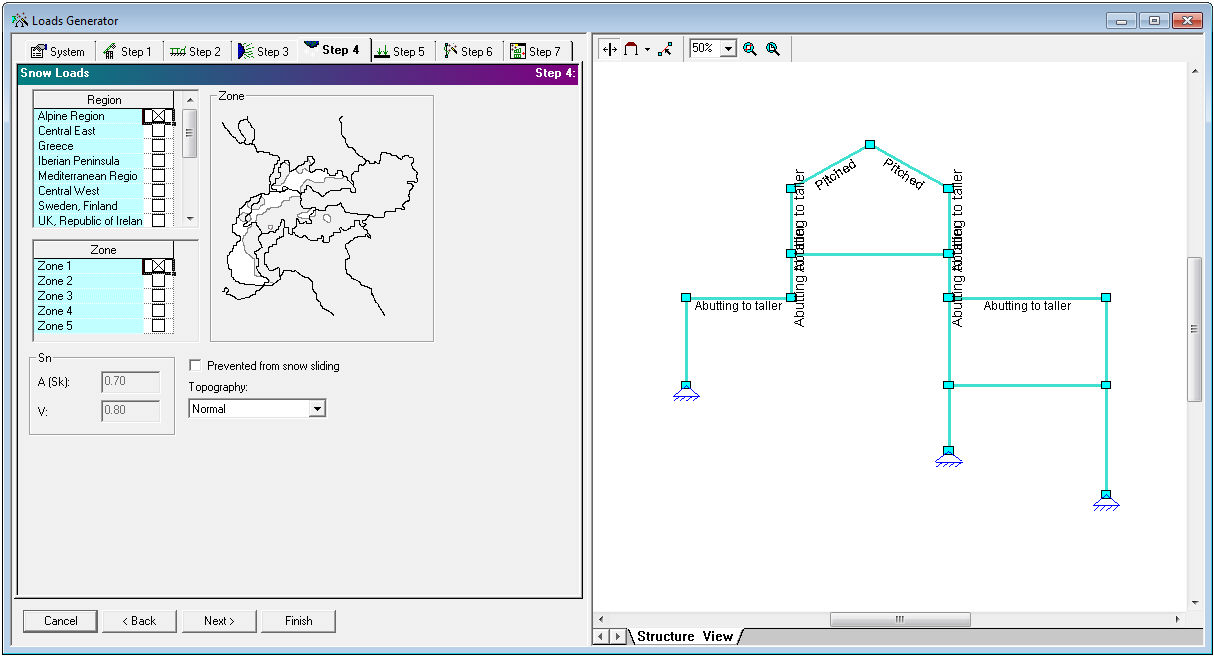 Loads Generator Step 4: Snow Loads