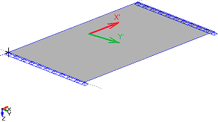 Default local coordinate system for 2-Plate